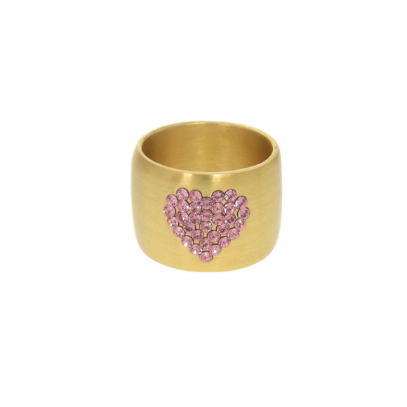CHANEL Authentic Gold Logo Ring